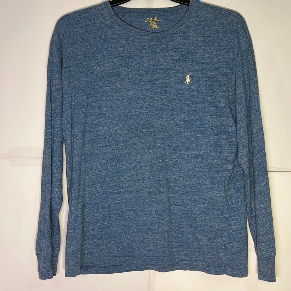 Men’s Polo by Ralph Lauren Classic Fit Blue Long Sleeve T-Shirt Size Medium
